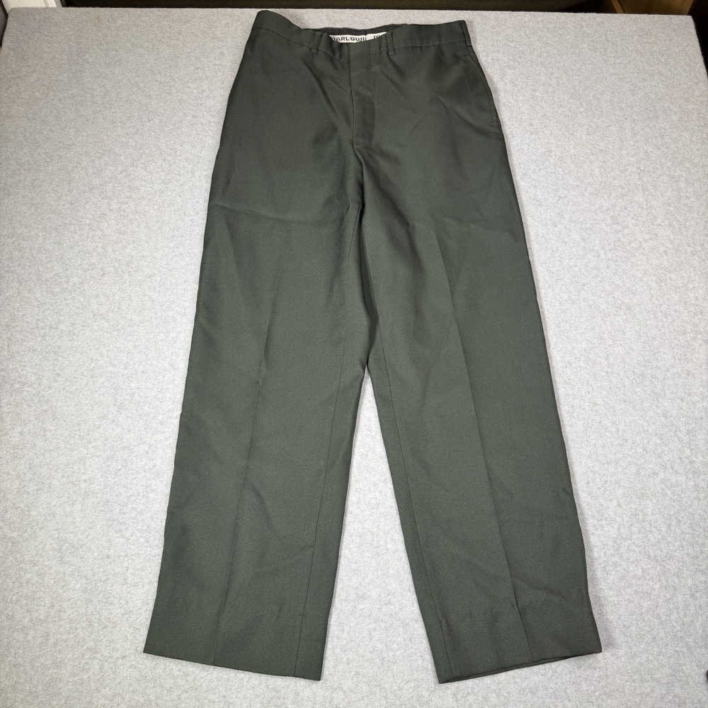 Marlow White US Army Dress Uniform Pants Men's 32x28 Green 100% Polyester